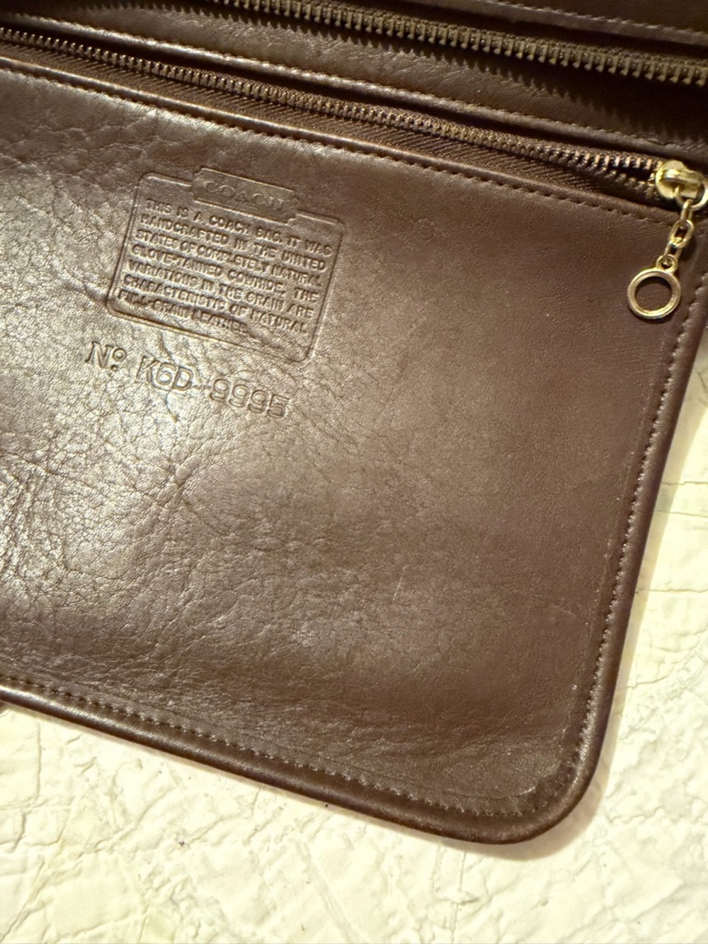 VTG Coach 9995 Brown Leather Large Shopper Tote Bucket Satchel - Picture 15 of 16